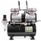 PointZero 1/3 HP Double Piston Airbrush Compressor with Air Tank, Regulator, Gauge and Water Trap - Quiet Professional Pump